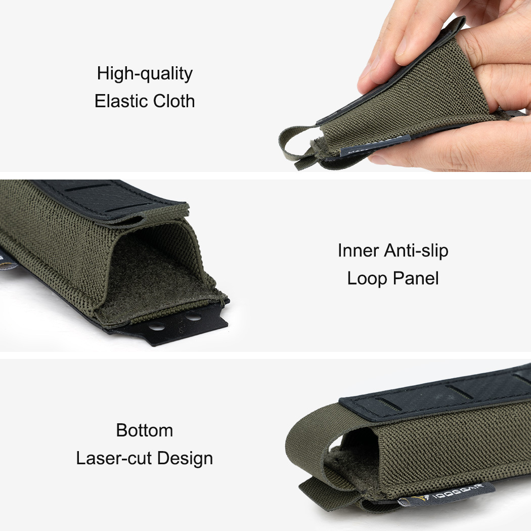 IDOGEAR Tactical Mag Pouch 9mm Single Magazine Carrier Carbon Fiber MOLLE Magazine Pouch 3589