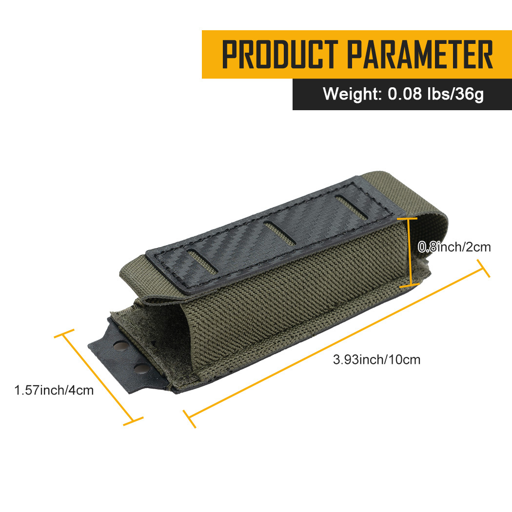 IDOGEAR Tactical Mag Pouch 9mm Single Magazine Carrier Carbon Fiber MOLLE Magazine Pouch 3589