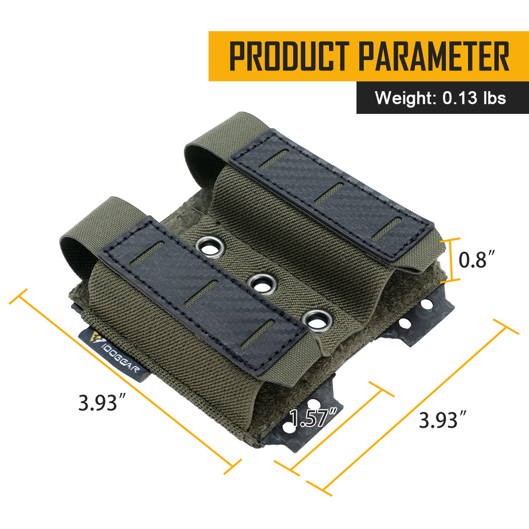 IDOGEAR Tactical Double Mag Pouch for 9mm Quick Draw Lightweight Magazine Carrier MOLLE Magazine Pouch 3590
