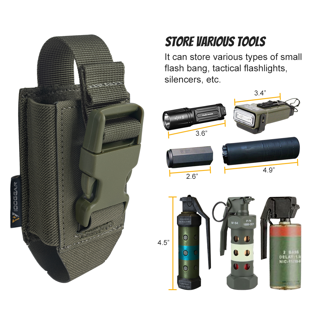 IDOGEAR Tactical MOLLE Single Tool Pouch Carrier Multi-Function 3593