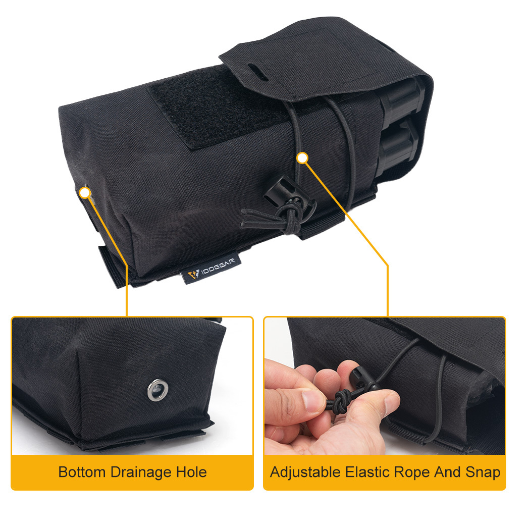IDOGEAR Tactical Double Magazine Pouch For 5.56 Mag MOLLE Multi-function Pouch Mag Carrier 3594