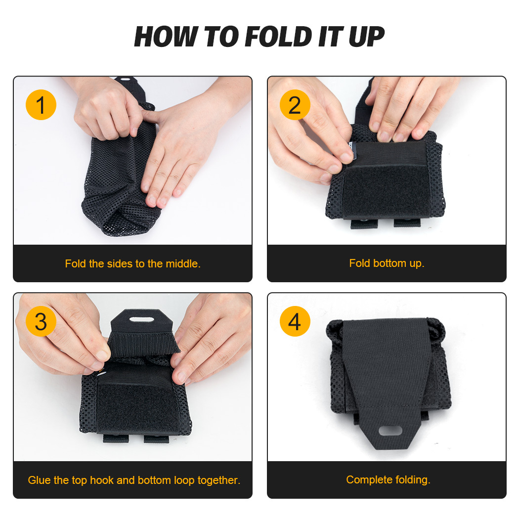 IDOGEAR Tactical MOLLE Mesh Dump Pouch Drop Pouch Foldable Mag Recycling Holder 3595