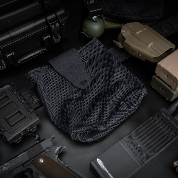 IDOGEAR Tactical MOLLE Mesh Dump Pouch Drop Pouch Foldable Mag Recycling Holder 3595