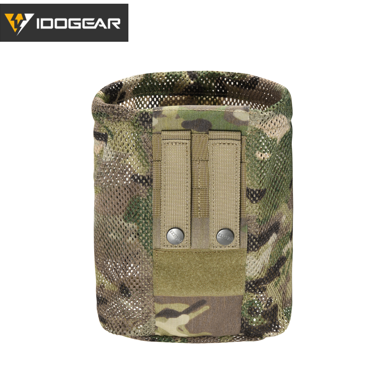 IDOGEAR Roll-Up Mesh Dump Pouch Foldable MOLLE Utility Pouch Drawstring Closure Lightweight 3595