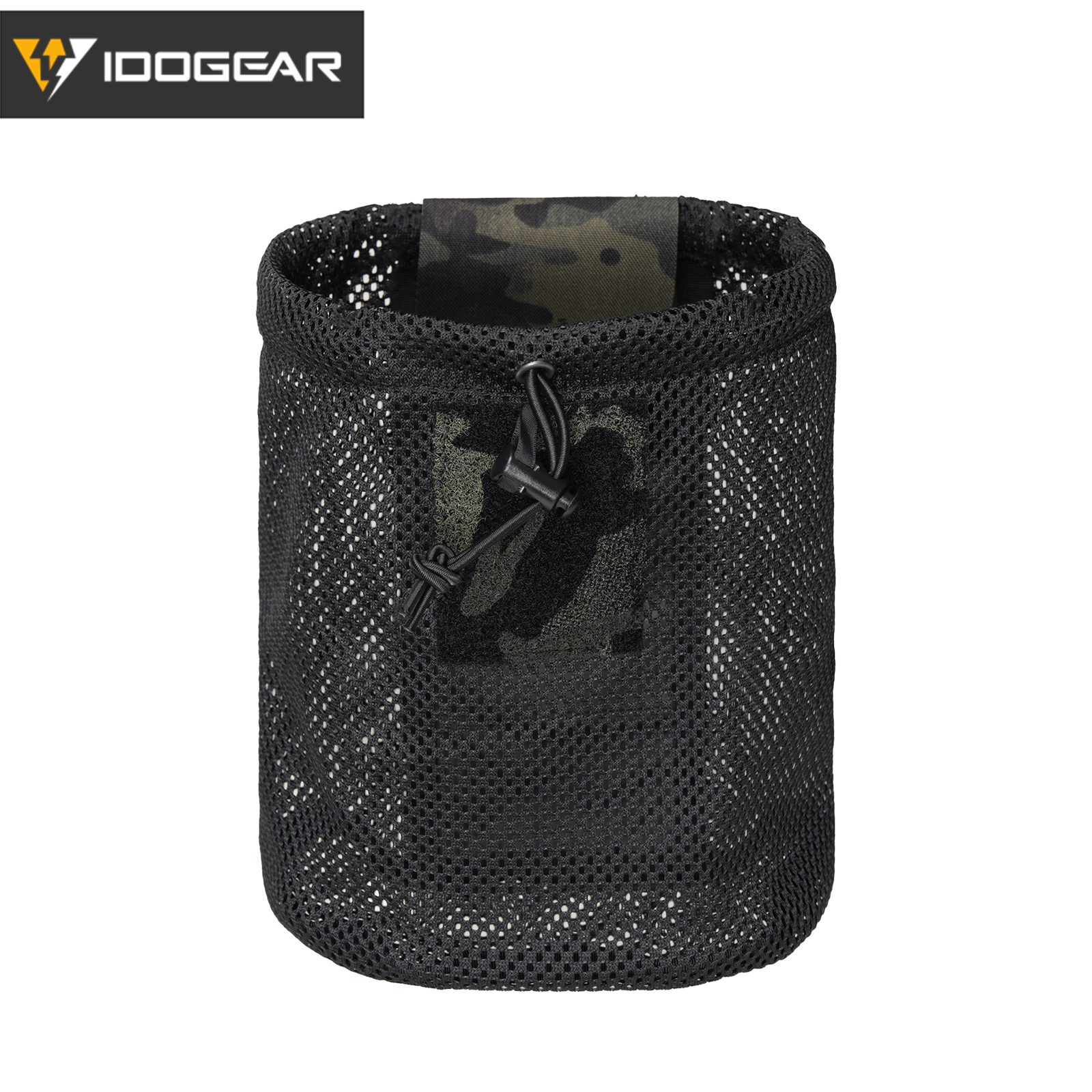 IDOGEAR Roll-Up Mesh Dump Pouch Foldable MOLLE Utility Pouch Drawstring Closure Lightweight 3595