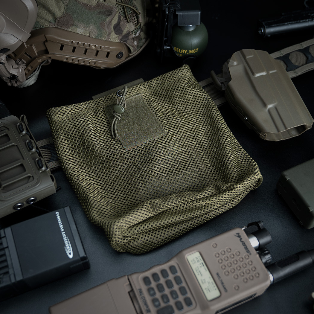 IDOGEAR Tactical MOLLE Roll-Up Mag Mesh Dump Pouch Recycling Tool pouch 3595