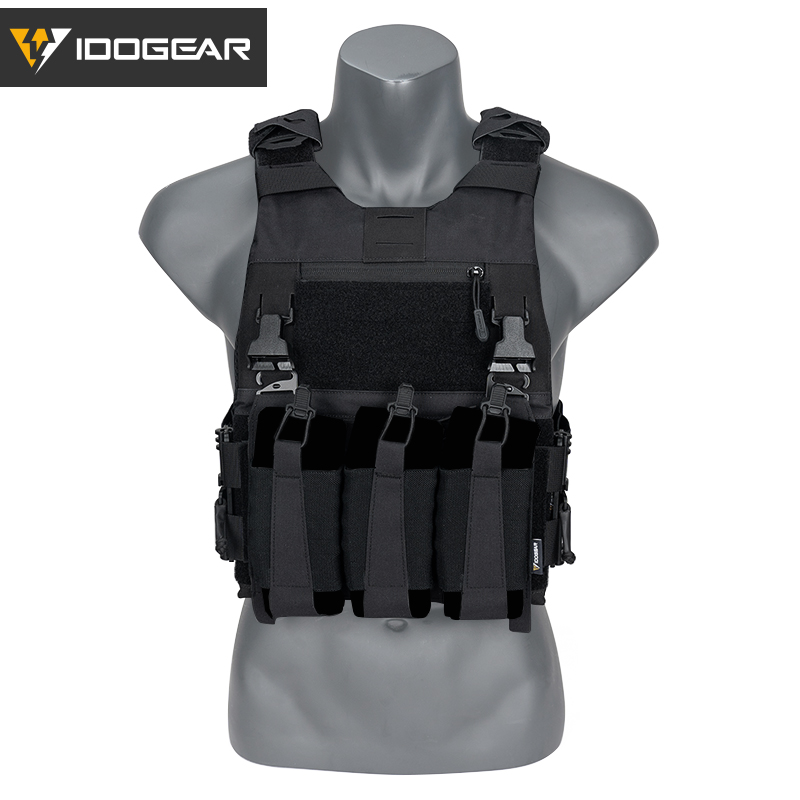 Tactical 3.0 FCSK Vest with 556 Triple Mag Pouch,Shoulder Cover,Tactical Zipper Adapter and Zip-on Panel Vest Set 3320-5Pack
