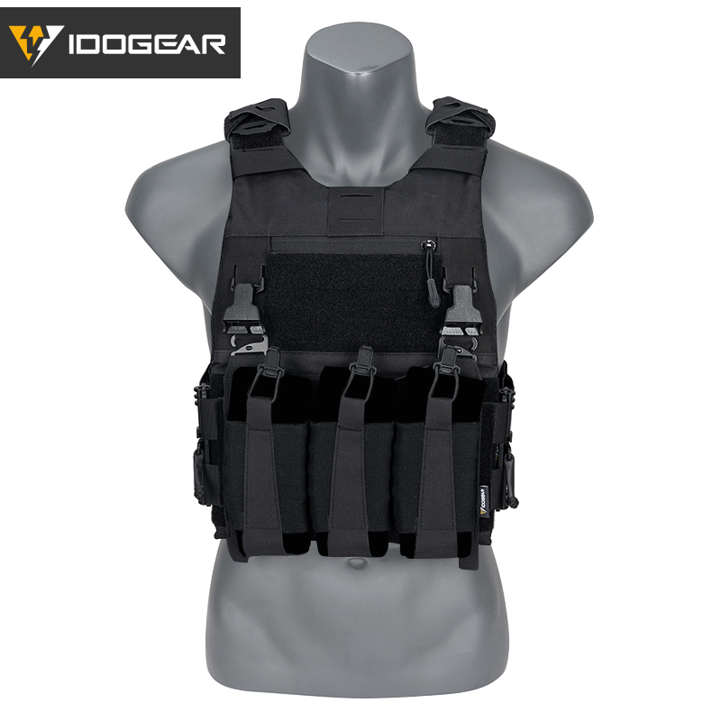 Tactical 3.0 FCSK Vest with 556 Triple Mag Pouch,Shoulder Cover,Tactical Zipper Adapter and Zip-on Panel Vest Set 3320-5Pack