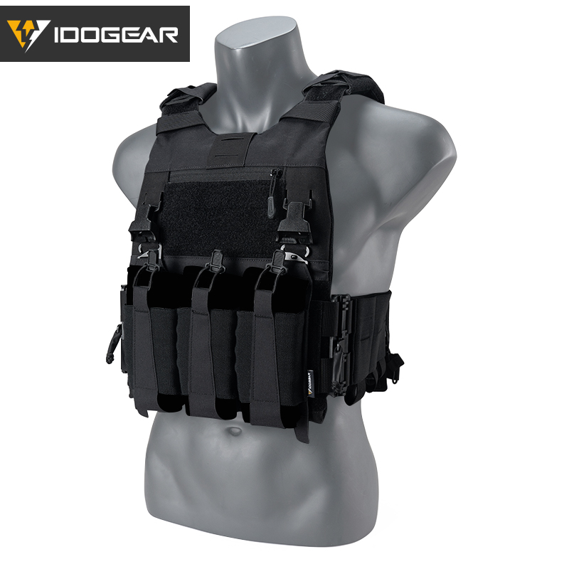 Tactical 3.0 FCSK Vest with 556 Triple Mag Pouch,Shoulder Cover,Tactical Zipper Adapter and Zip-on Panel Vest Set 3320-5Pack