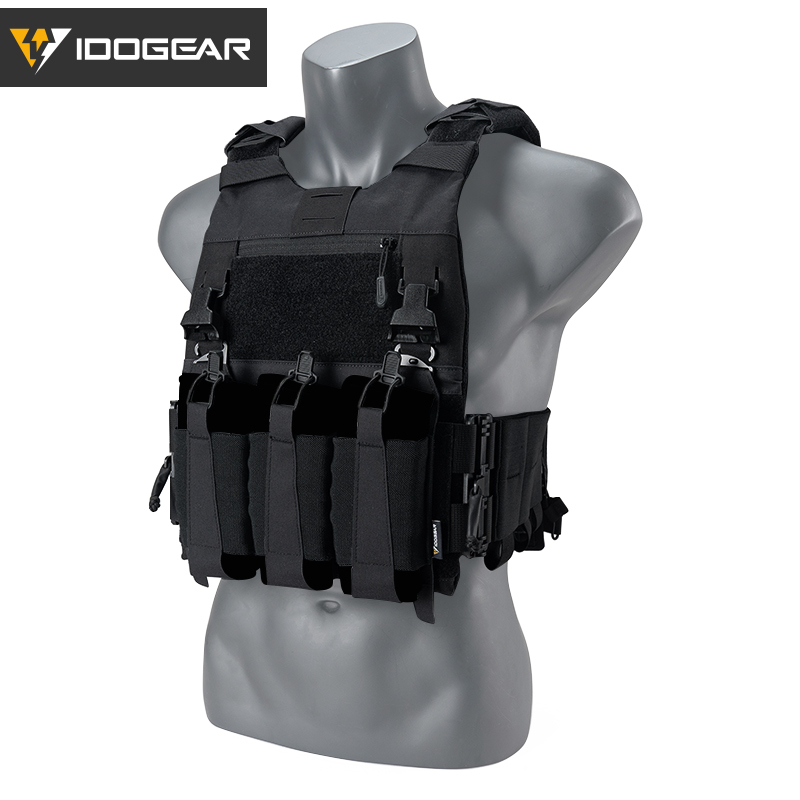Tactical 3.0 FCSK Vest with 556 Triple Mag Pouch,Shoulder Cover,Tactical Zipper Adapter and Zip-on Panel Vest Set 3320-5Pack
