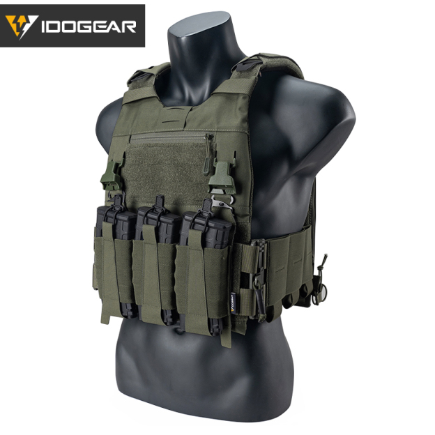 Tactical 3.0 FCSK Vest with 556 Triple Mag Pouch,Shoulder Cover,Tactical Zipper Adapter and Zip-on Panel Vest Set 3320-5Pack