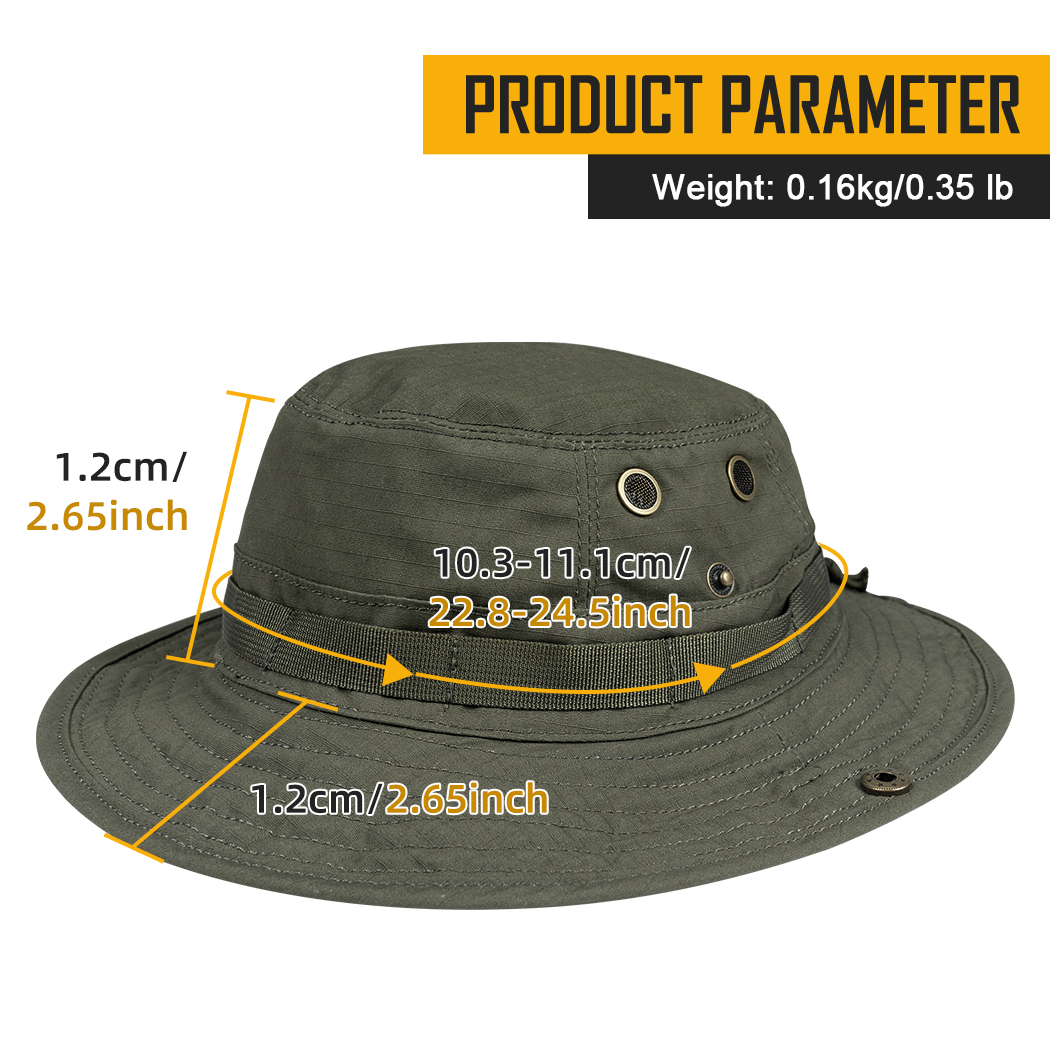 IDOGEAR Wide Brim Boonie Hat with Adjustable Loops Buckle 3620