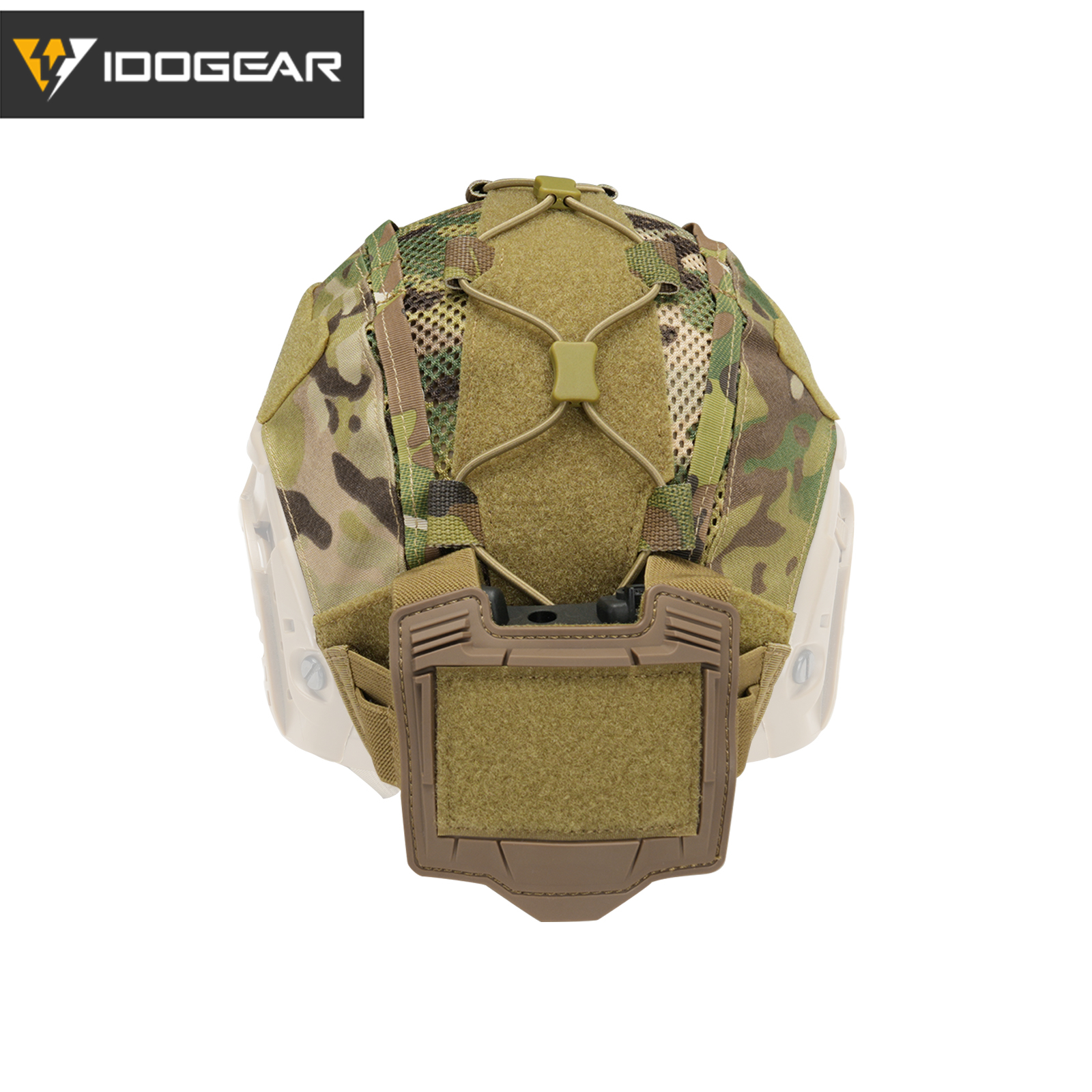 IDOGEAR Helmet Cover with Battery Pouch Adjustable Helmet Skin Hook & Loop 3812