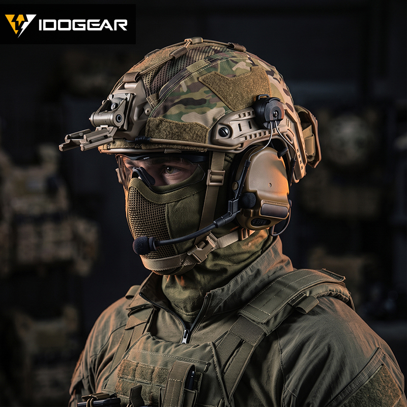 IDOGEAR Helmet Cover with Battery Pouch Adjustable Helmet Skin Hook & Loop 3812