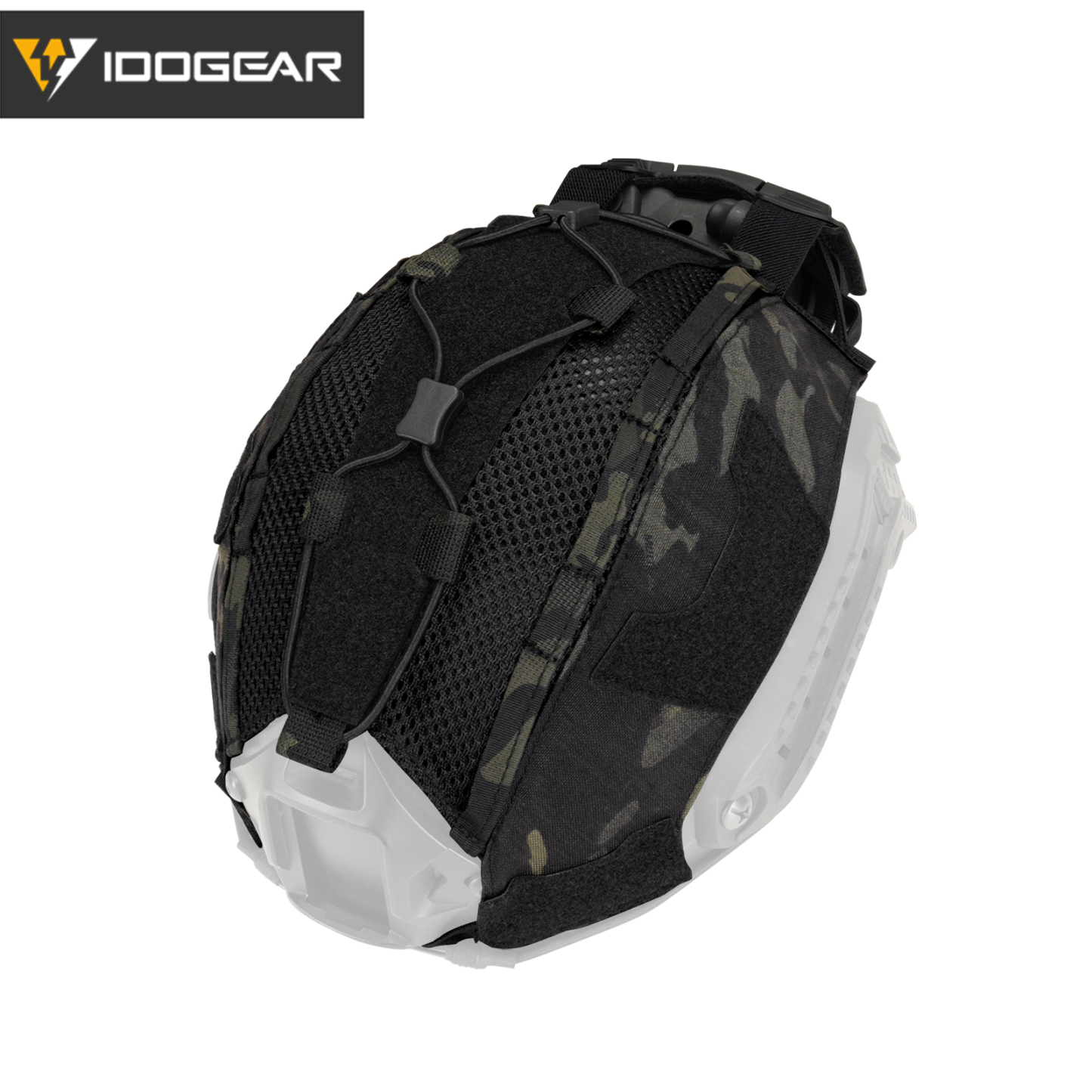 IDOGEAR Helmet Cover with Battery Pouch Adjustable Helmet Skin Hook & Loop 3812