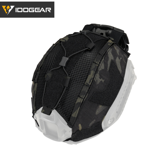 IDOGEAR Helmet Cover with Battery Pouch Adjustable Helmet Skin Hook & Loop 3812