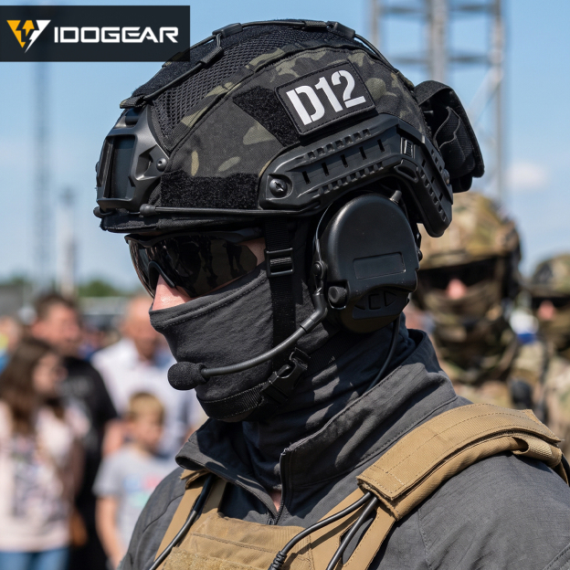 IDOGEAR Helmet Cover with Battery Pouch Adjustable Helmet Skin Hook & Loop 3812