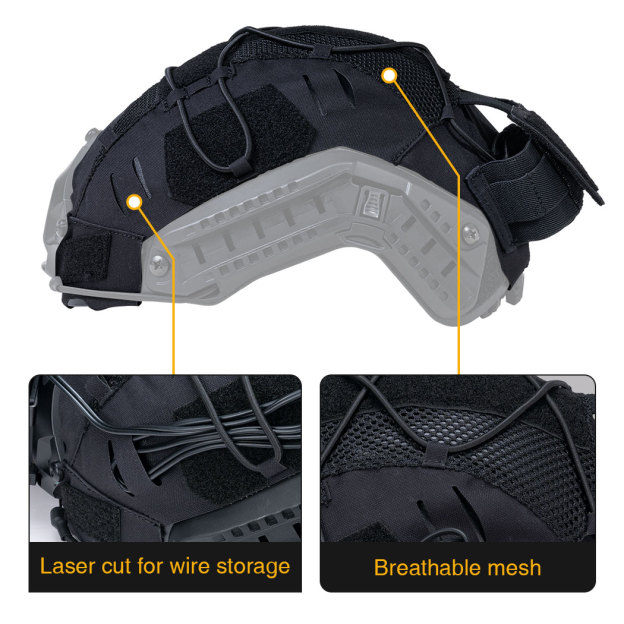 IDOGEAR Tactical Helmet Cover For Fast Helmet with NVG Battery Pouch M/L Size Fast Helmet Cloth 3813