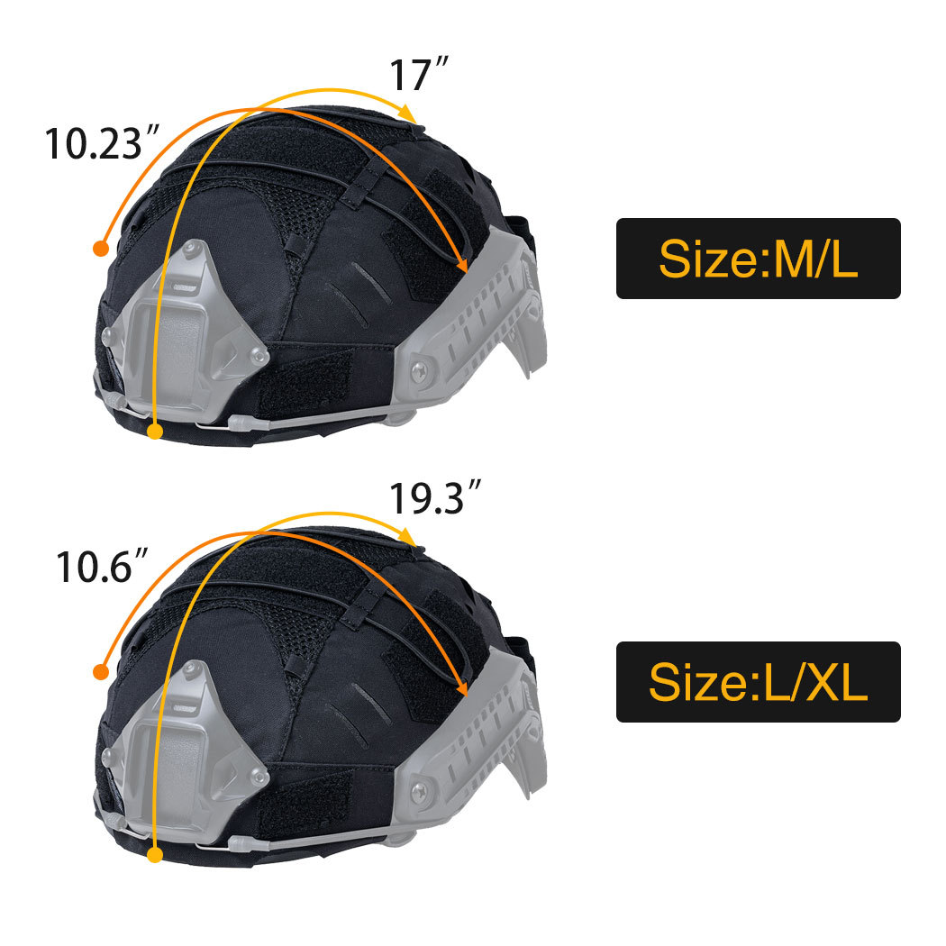 IDOGEAR Tactical Helmet Cover For Fast Helmet with NVG Battery Pouch M/L Size Fast Helmet Cloth 3813