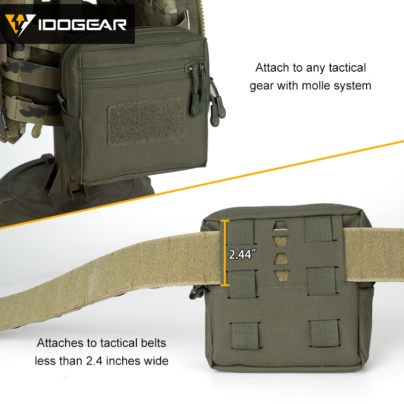 IDOGEAR MOLLE Pouch General Purpose GP Bag Utility EDC Tooling Storage Pack Square Accessory Pouch 35105