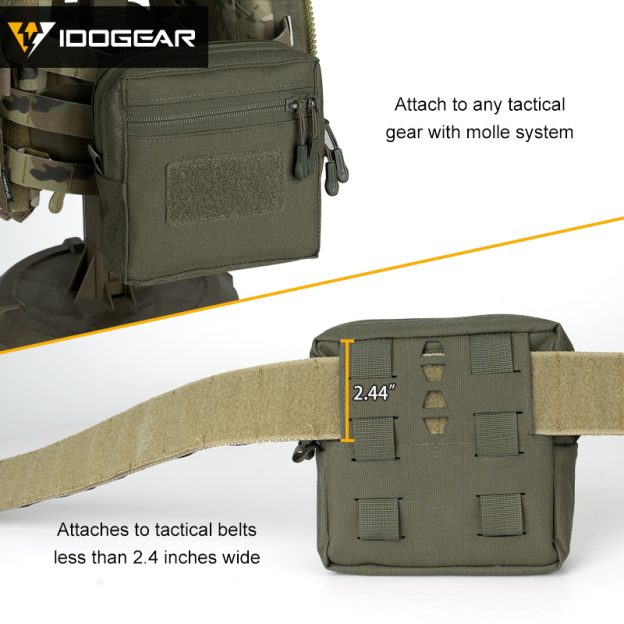 IDOGEAR Tactical Square MOLLE Pouch General Purpose GP Bag 35105