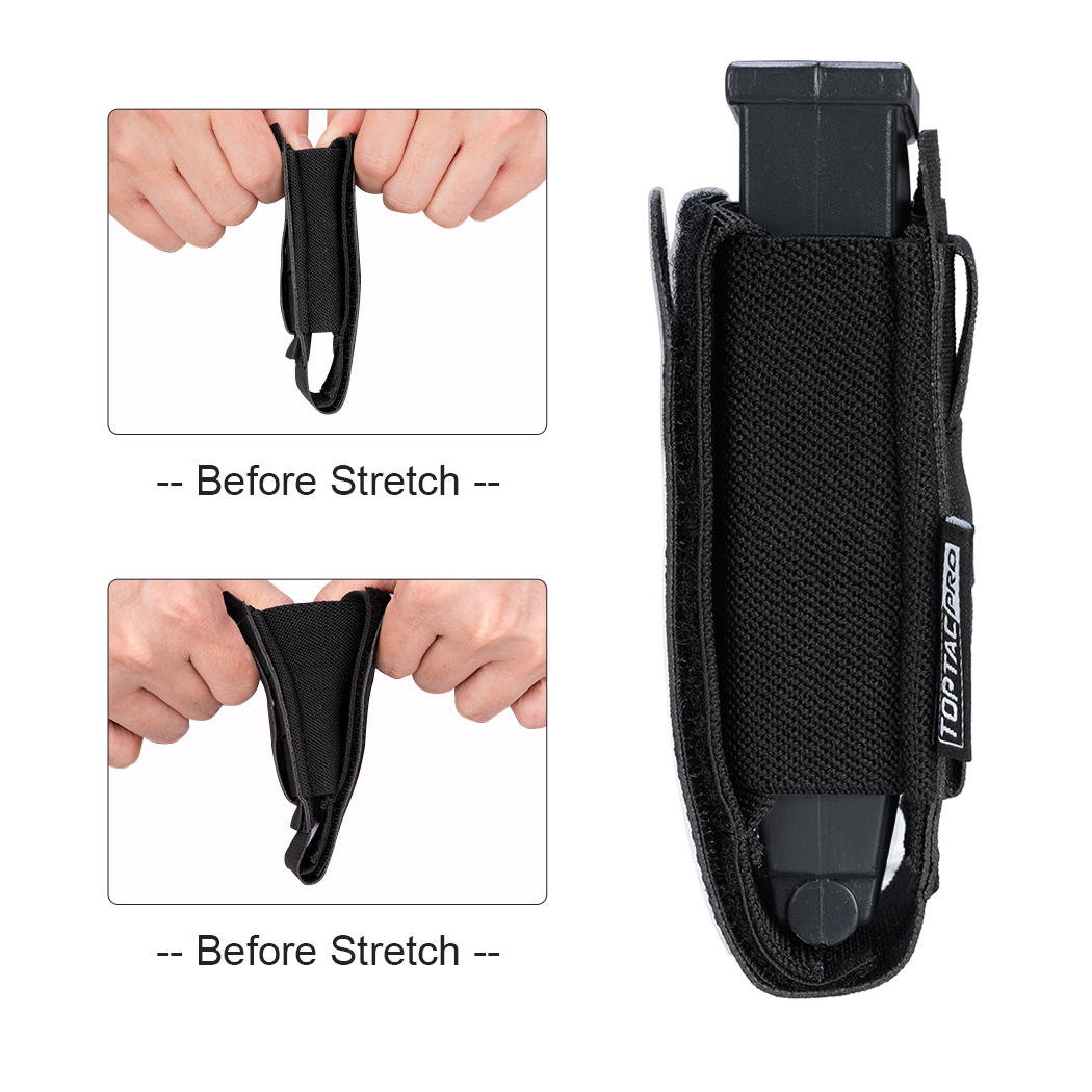 TOPTACPRO Tactical Tool Pouch 9mm Fast release Expandable MOLLE Pouch 8501
