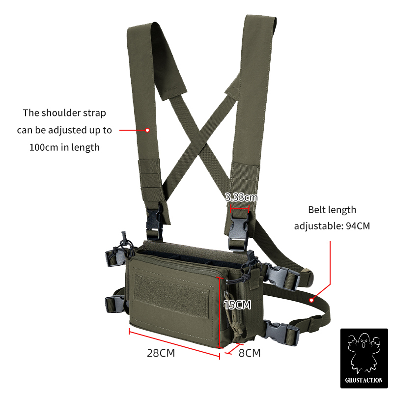 Ghost Action Chest Rig D3CRM 2.0 MK3 MK4 HSP Style Lightweight Multi-function 6304