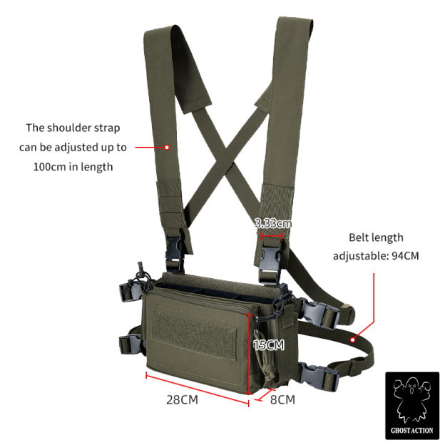 Ghost Action Chest Rig D3CRM 2.0 MK3 MK4 HSP Style Lightweight Multi-function 6304