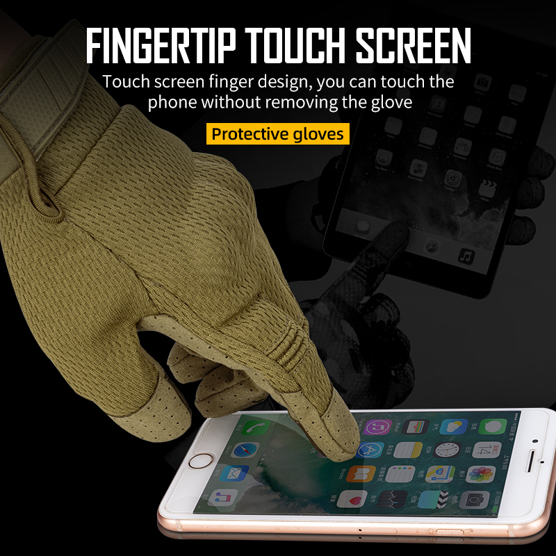 IDOGEAR Tactical Gloves Motorbike Gloves Touch Screen Full Finger Combat Men Gloves MC 6610-IDOGEAR INDUSTRIAL