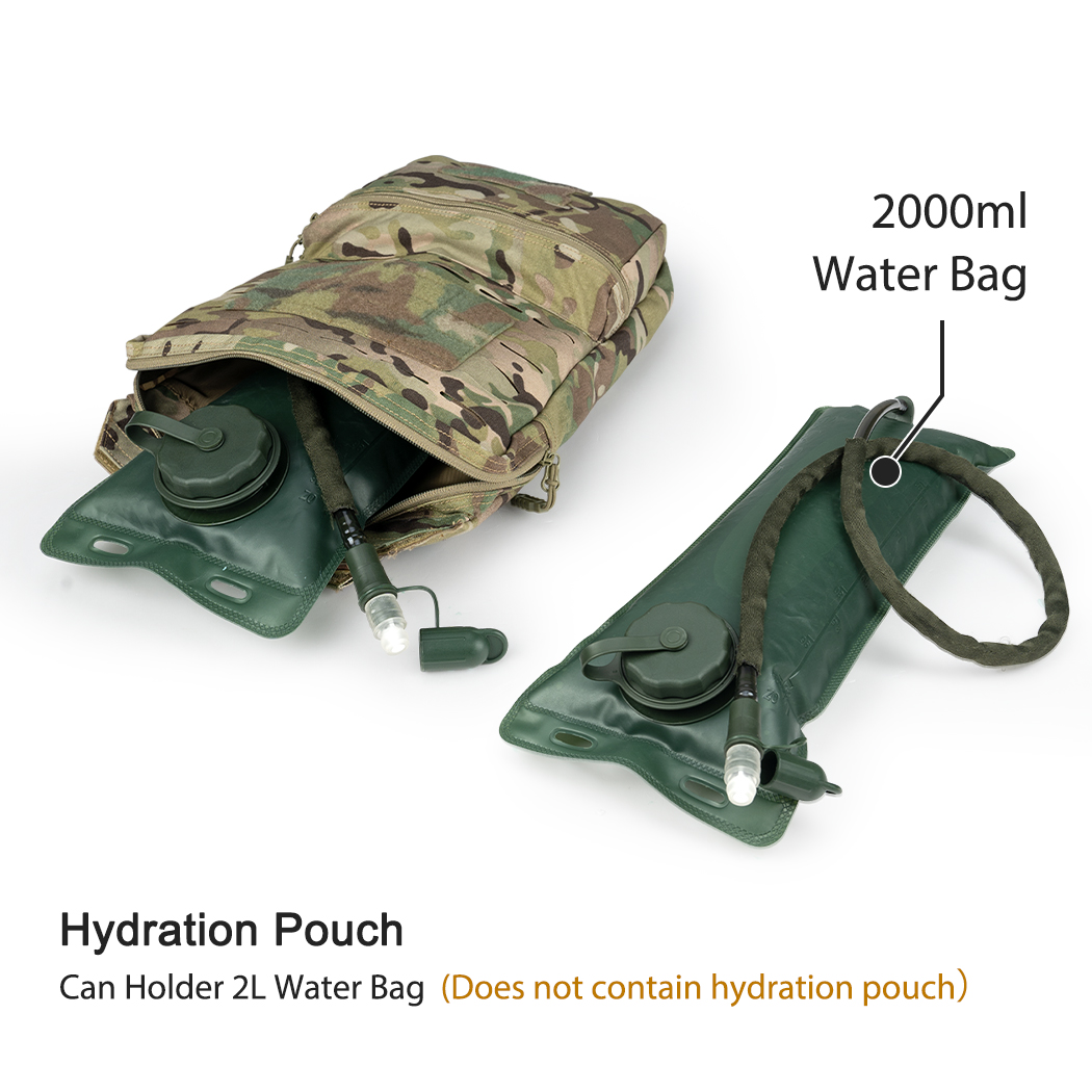 TOPTACPRO Tactical MOLLE Hydration Pack for 2L Hydration Water Bladder 8505