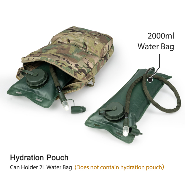 TOPTACPRO Tactical MOLLE Hydration Pack for 2L Hydration Water Bladder 8505