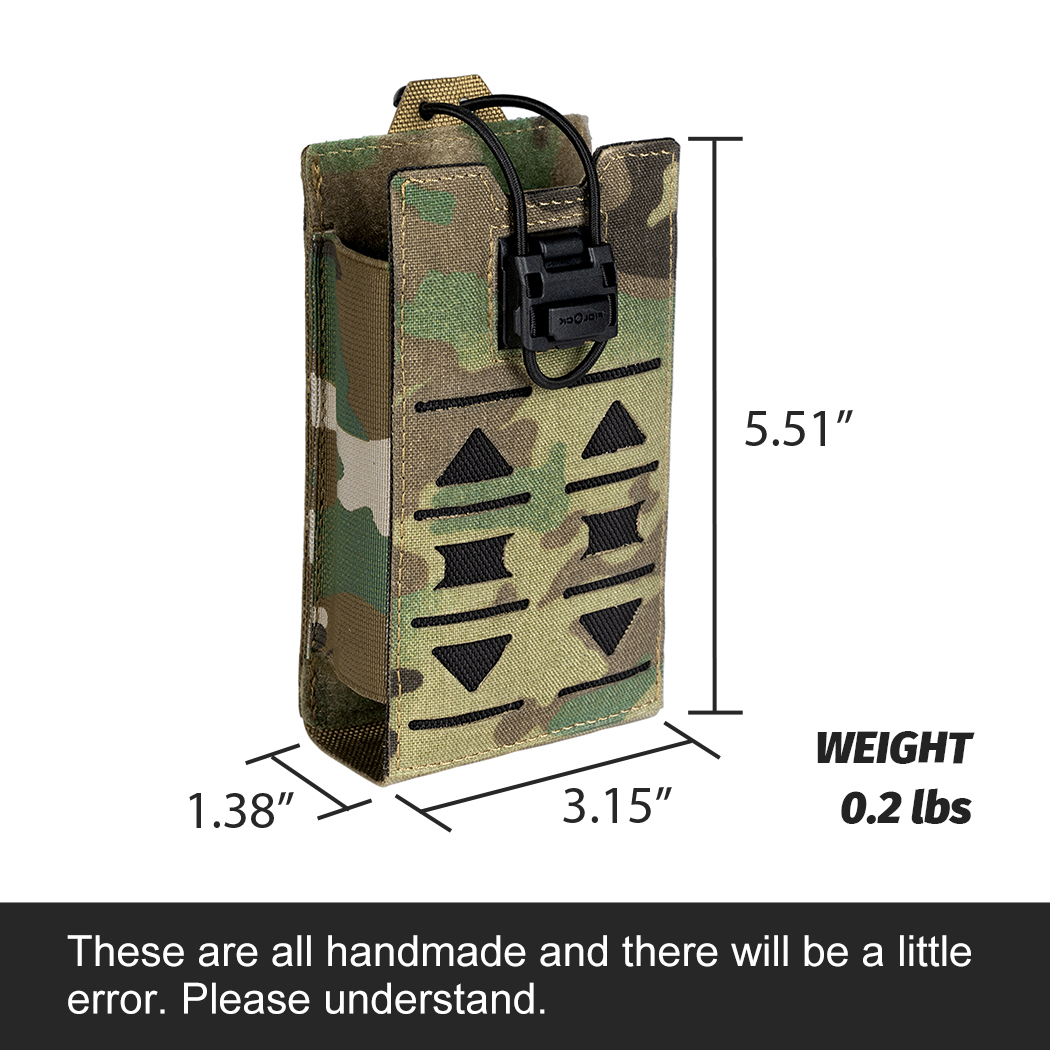 TOPTACPRO Outdoor Radio Pouch Talkie Walkie PRC148 152 MPU5 MOLLE Laser Cut 8517