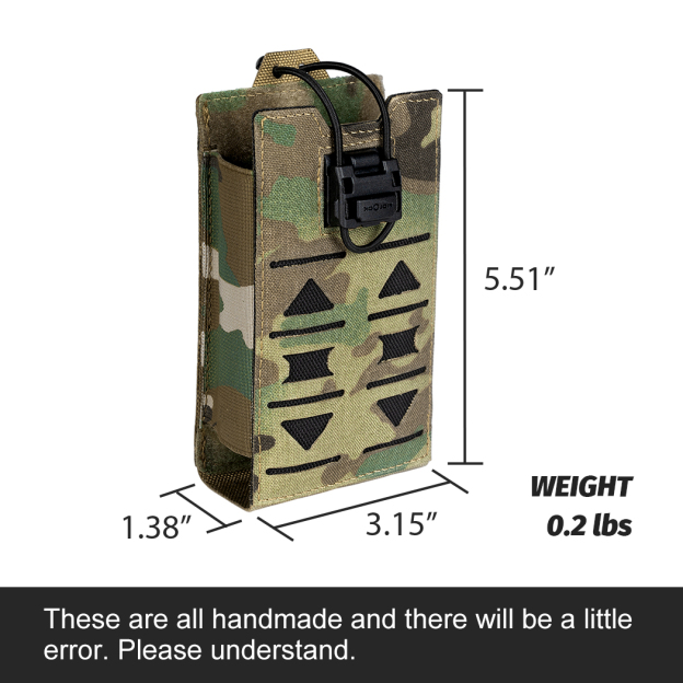 TOPTACPRO Outdoor Radio Pouch Talkie Walkie PRC148 152 MPU5 MOLLE Laser Cut 8517