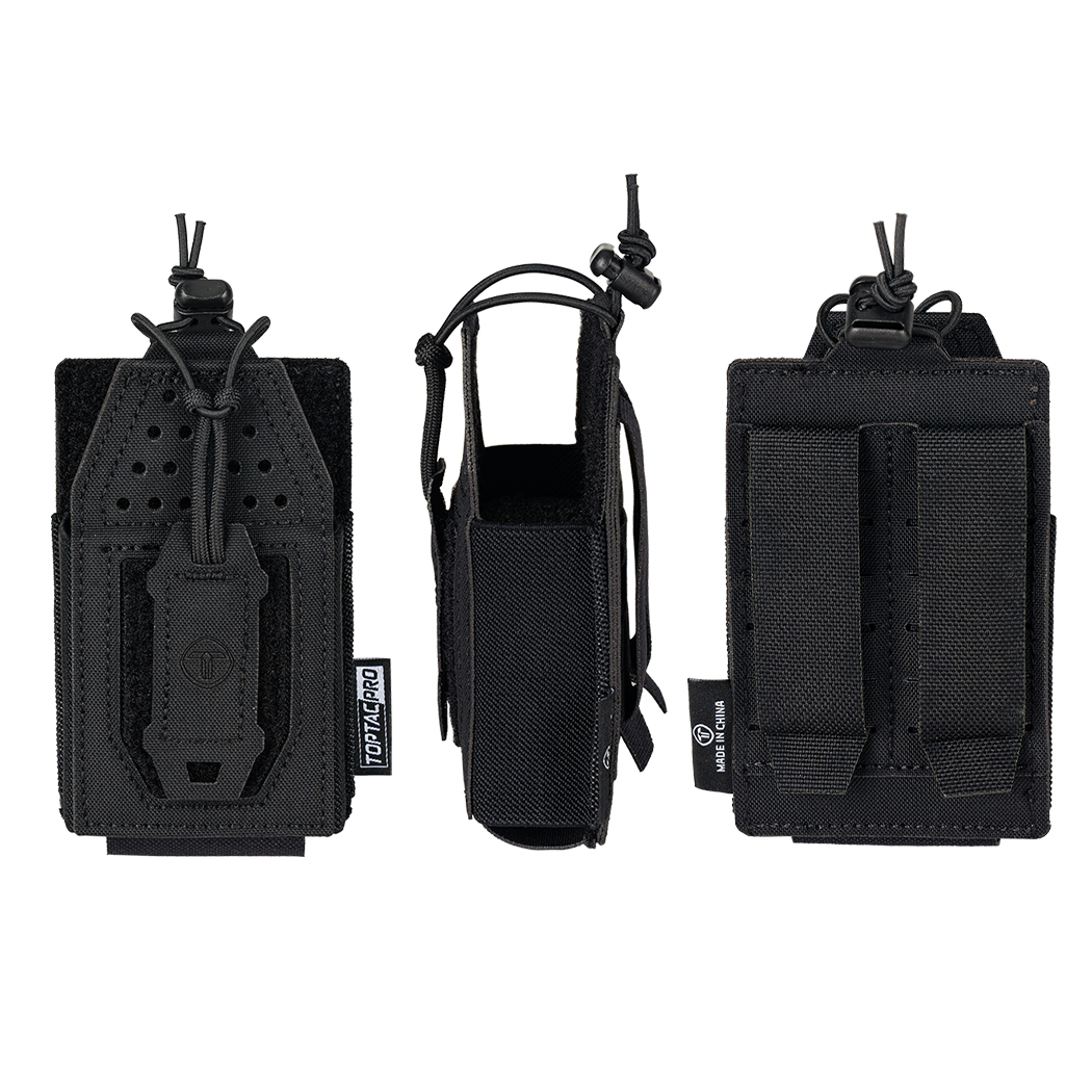 TOPTACPRO Tactical Radio Pouch Walkie Talkies Military Outdoor Lightweight Molle Pouch 8524