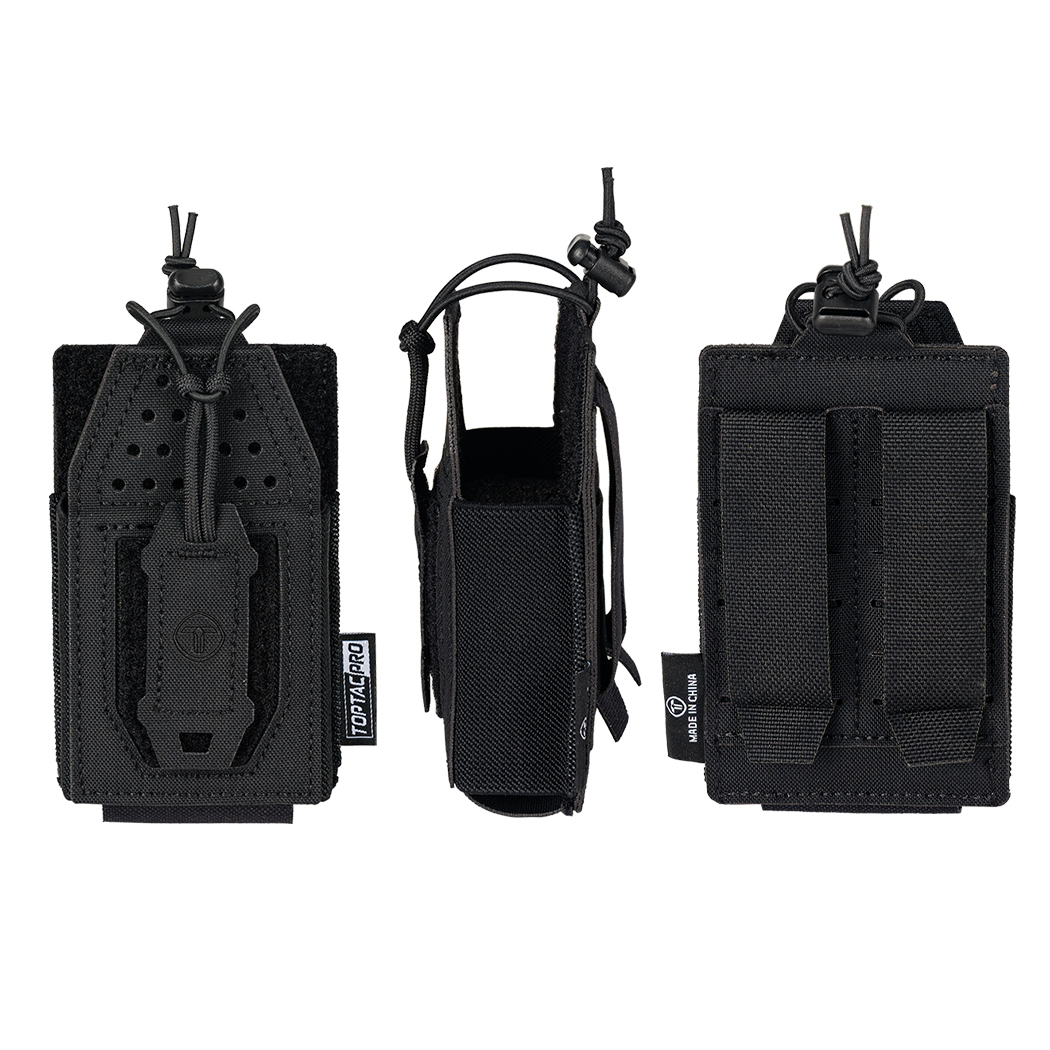 TOPTACPRO Tactical Radio Pouch Walkie Talkies Military Outdoor Lightweight Molle Pouch 8524