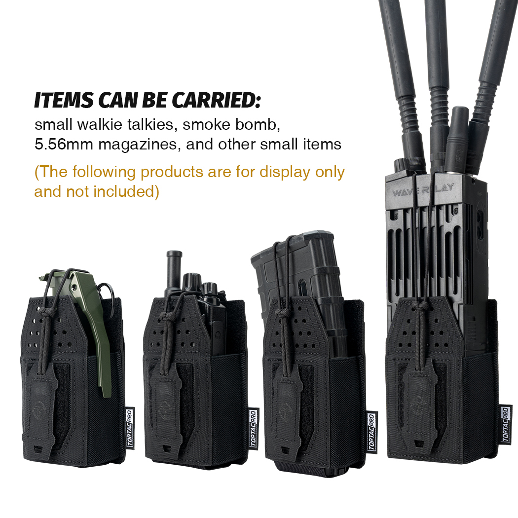 TOPTACPRO Tactical Radio Pouch Walkie Talkies Military Outdoor Lightweight Molle Pouch 8524