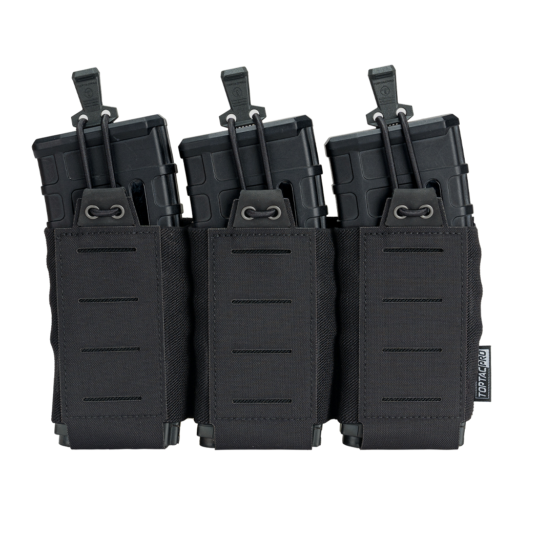 TOPTACPRO Tactical Triple Mag Pouch for 556 Mag MOLLE Pouch Carrier Holder 8528