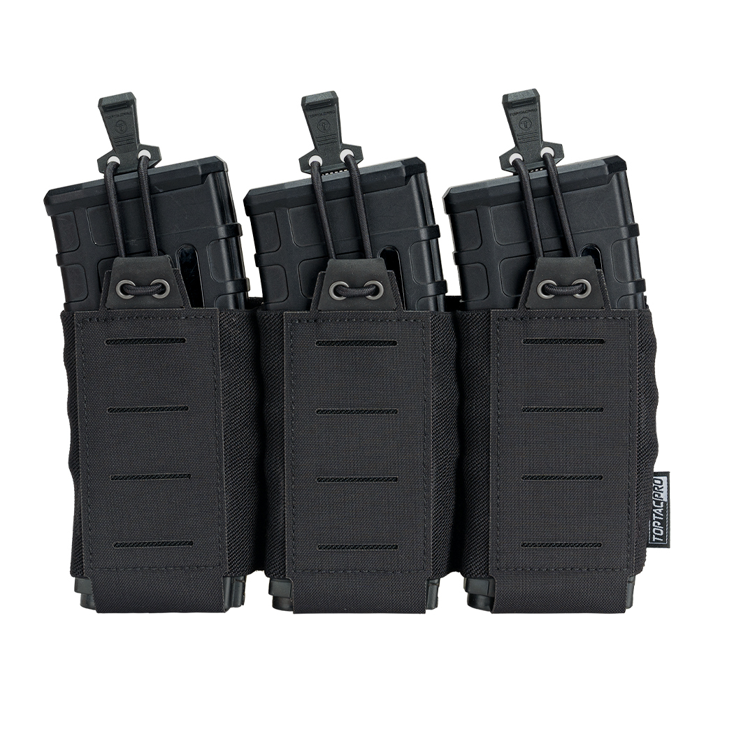 TOPTACPRO Tactical Triple Mag Pouch for 556 Mag MOLLE Pouch Carrier Holder 8528