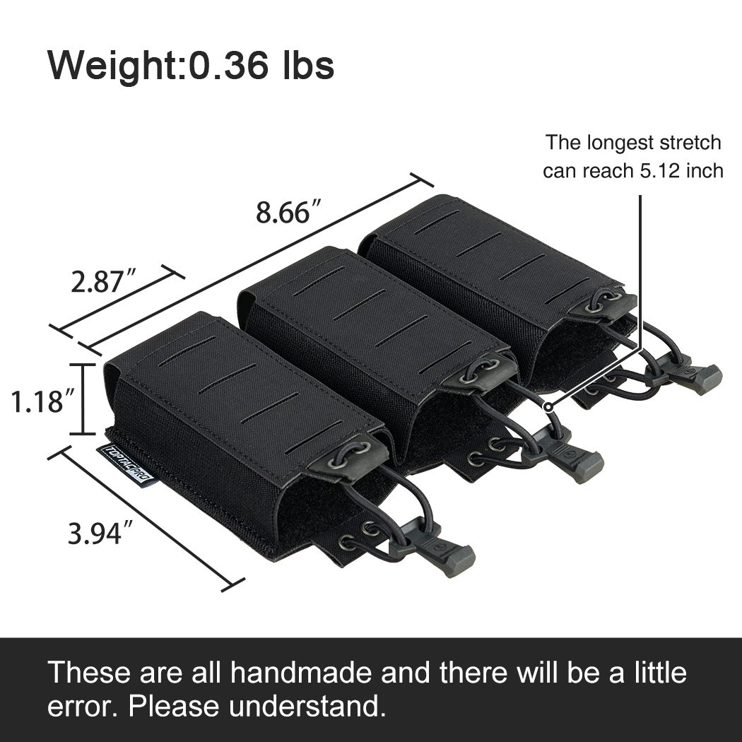 TOPTACPRO Tactical Triple Mag Pouch for 556 Mag MOLLE Pouch Carrier Holder 8528