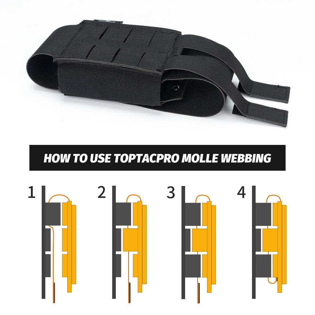 TOPTACPRO Tactical Double Mag Pouch Removable MOLLE 556 Multi-function Pouch Mag Pouch for 5.56/5.45 Mag 8530