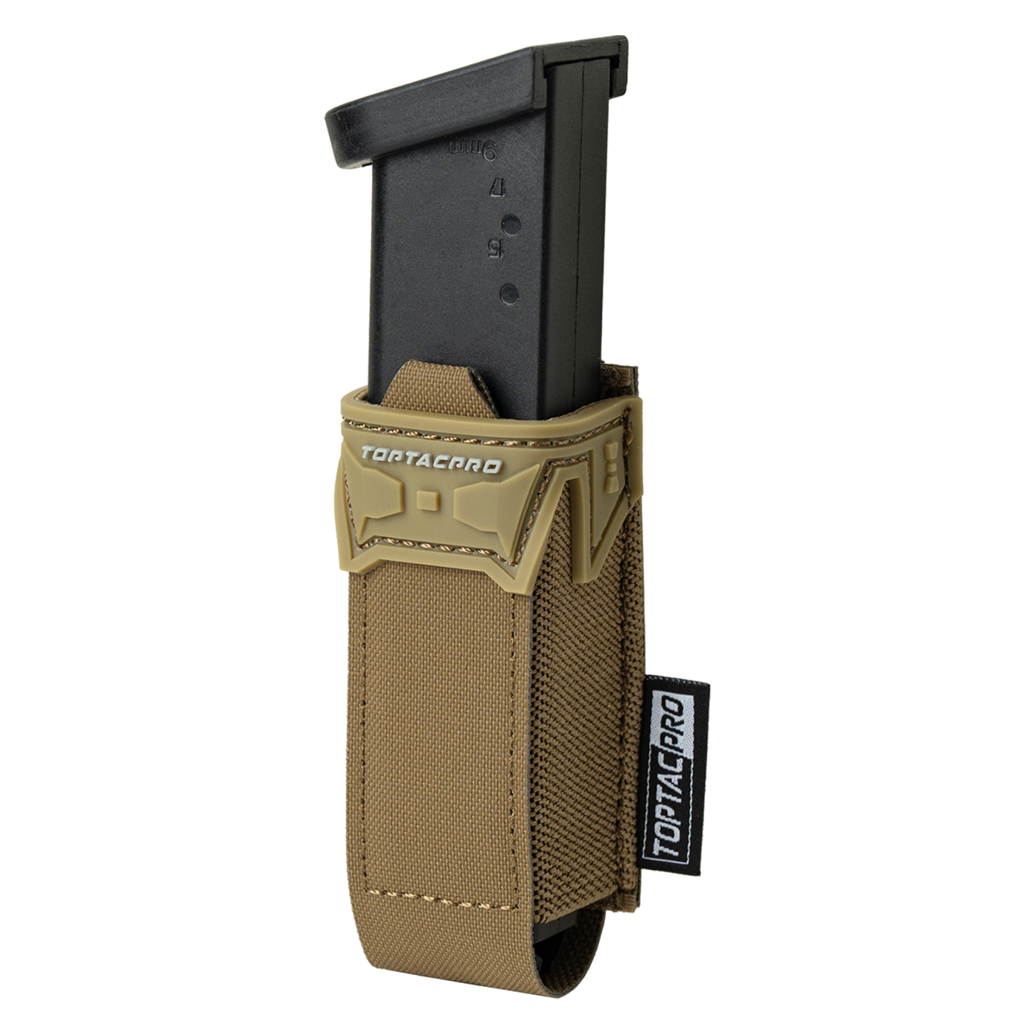 TOPTACPRO Tactical Pouch 9MM Single Mag Holder Cordura LSR MOLLE Strap  8536