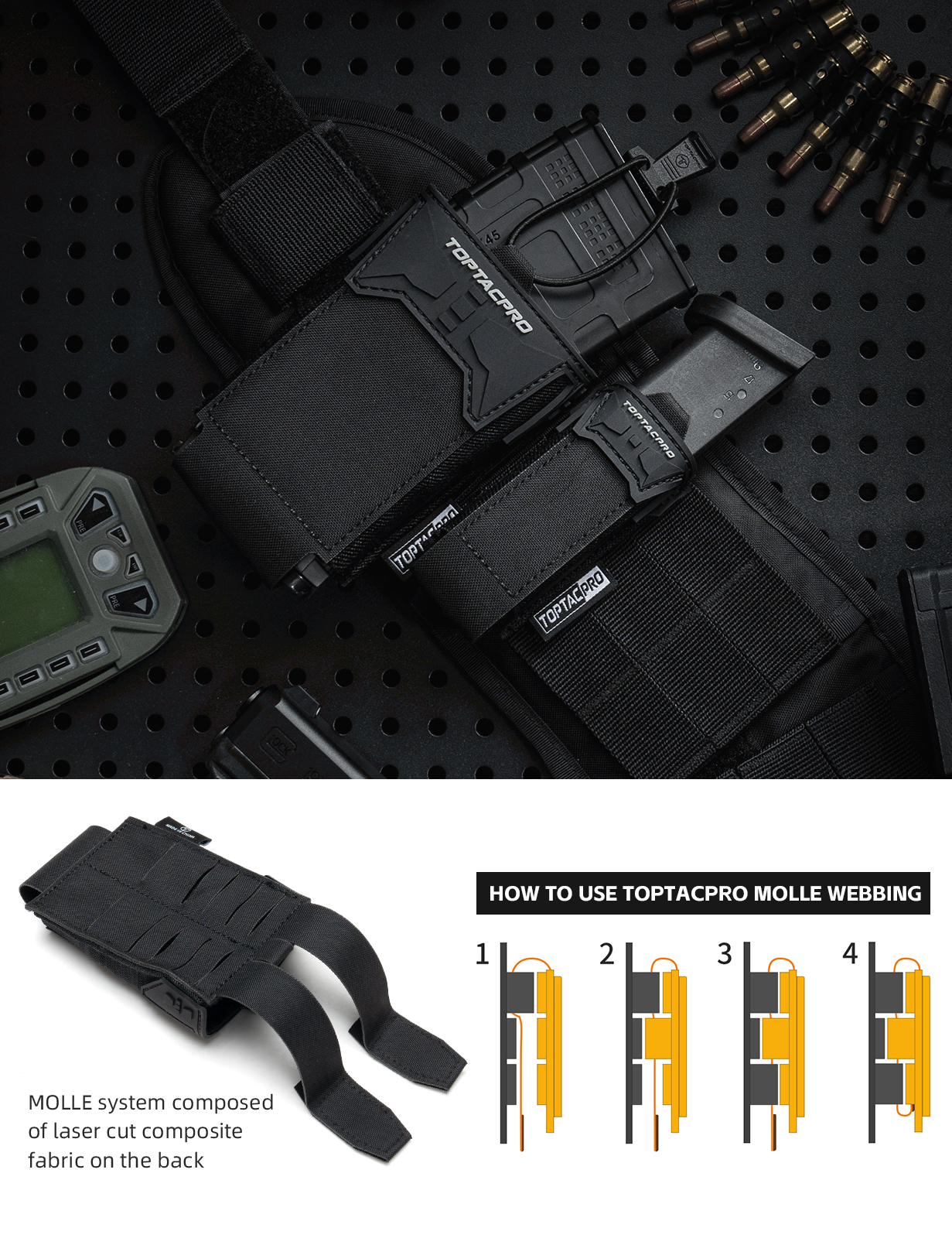 TOPTACPRO Tactical Mag Pouch  8537
