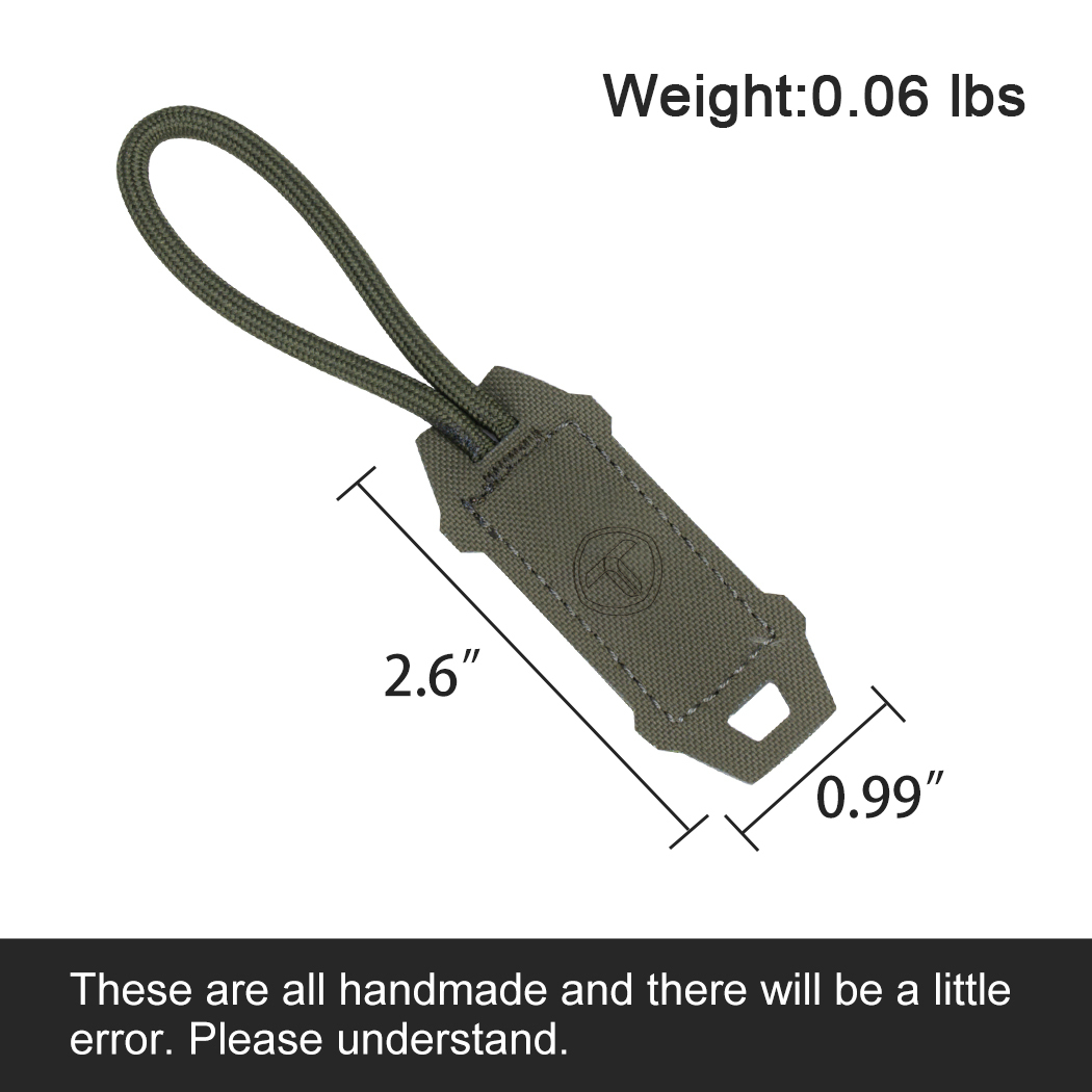 TOPTACPRO Tactical Hook Handle Zipper Handle 2PCS Zipper Pull Drawstring Head 8904