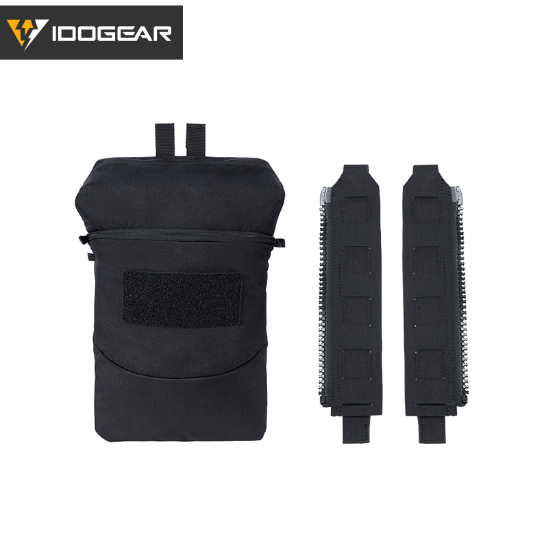 IDOGEAR Tactical 2L Hydration Bag Plus Ziper Adapter Set for MOLLE FCSK3.0 Vest Tactical Gear Set 35121-2Pack