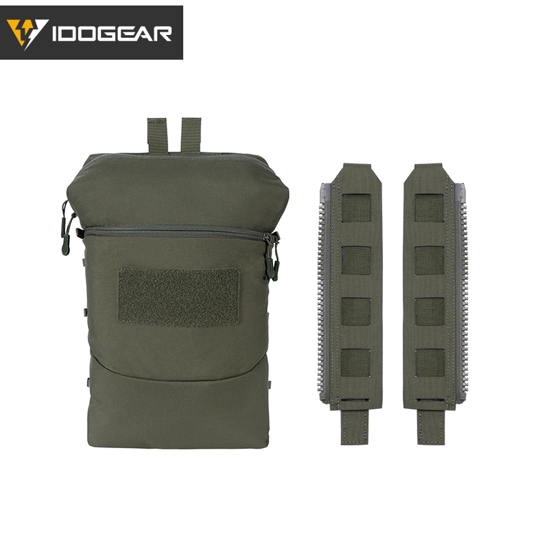 IDOGEAR Tactical 2L Hydration Bag Plus Ziper Adapter Set for MOLLE FCSK3.0 Vest Tactical Gear Set 35121-2Pack