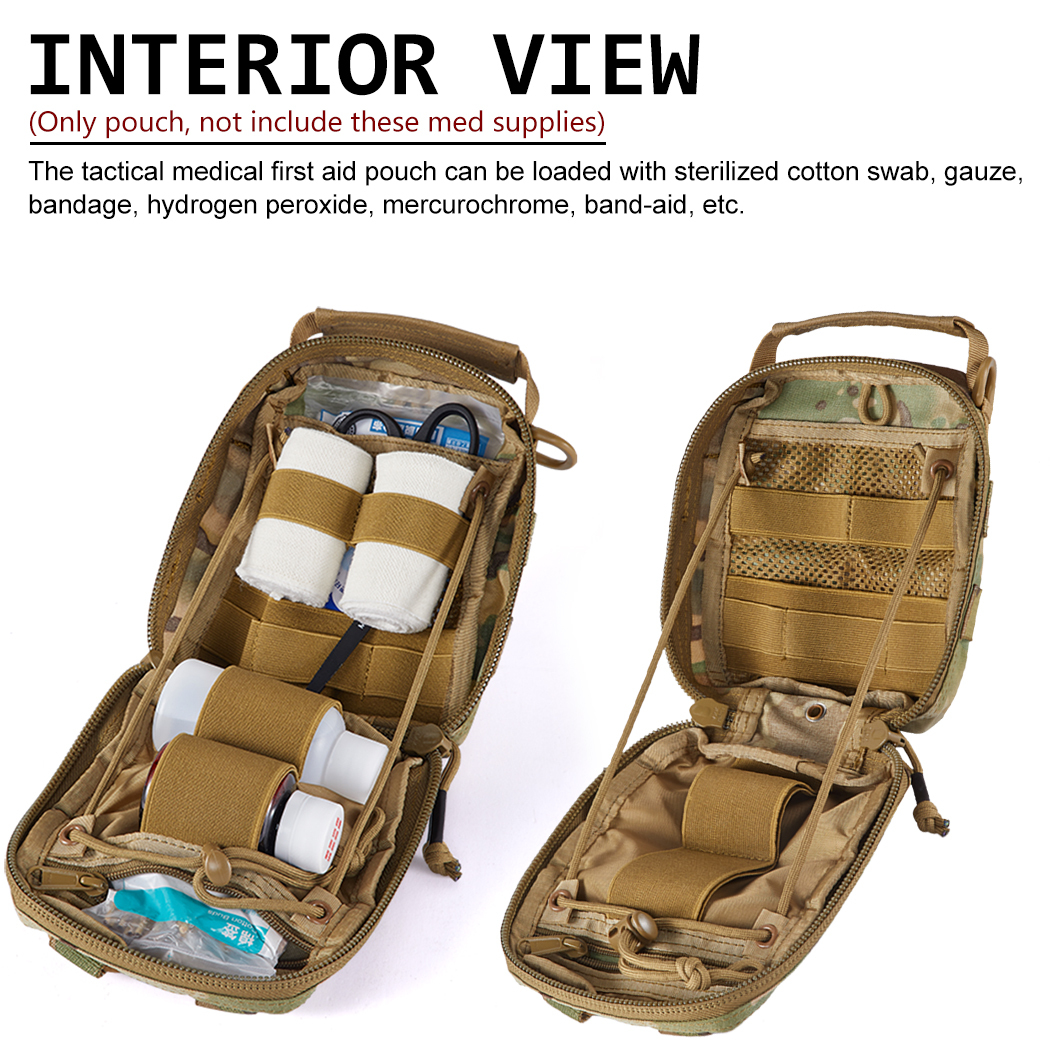 IDOGEAR Tactical Medical Pouch MOLLE First Aid EMT Utility Pouch IFAK Nylon First Aid Bag 3523