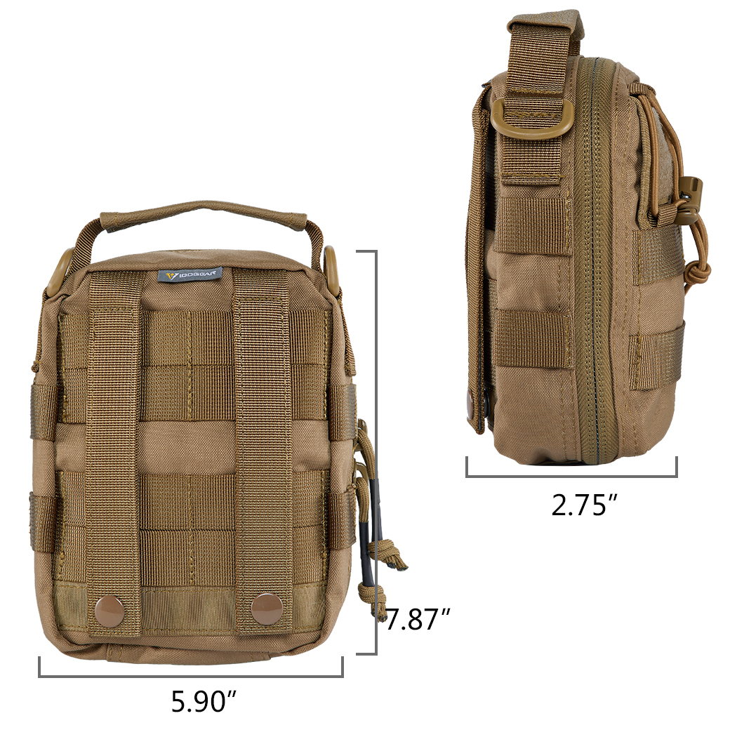 IDOGEAR Tactical Medical Pouch MOLLE First Aid EMT Utility Pouch IFAK Nylon First Aid Bag 3523