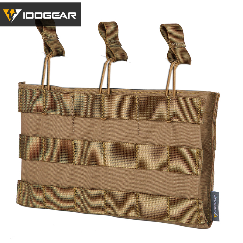 IDOGEAR Triple Mag Pouch Open Top 5.56mm Magazine Pouch Fit for M4 M16 AR-15 Tactical Molle Mag Carrier 500D Nylon Hunting Gear 3526-IDOGEAR INDUSTRIAL