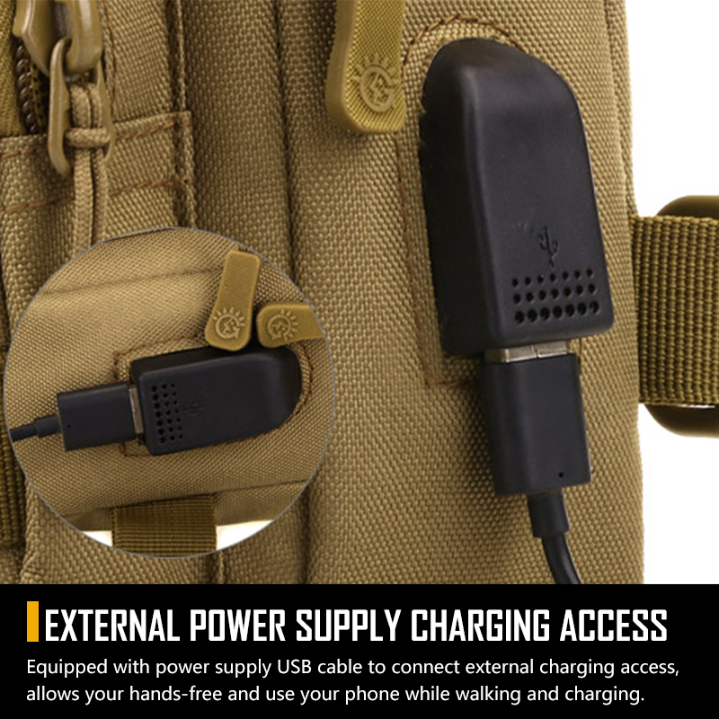 IDOGEAR Tactical USB Lightweight USB Chest Bag 3527