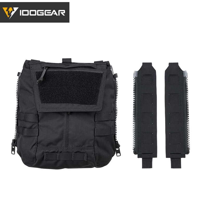 IDOGEAR Tactical Zip-on Panel Pouch with Tactical Zipper Adapter Vest Connection 3950-2Pack